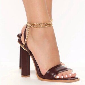 Sexy Gold Anklet Heels